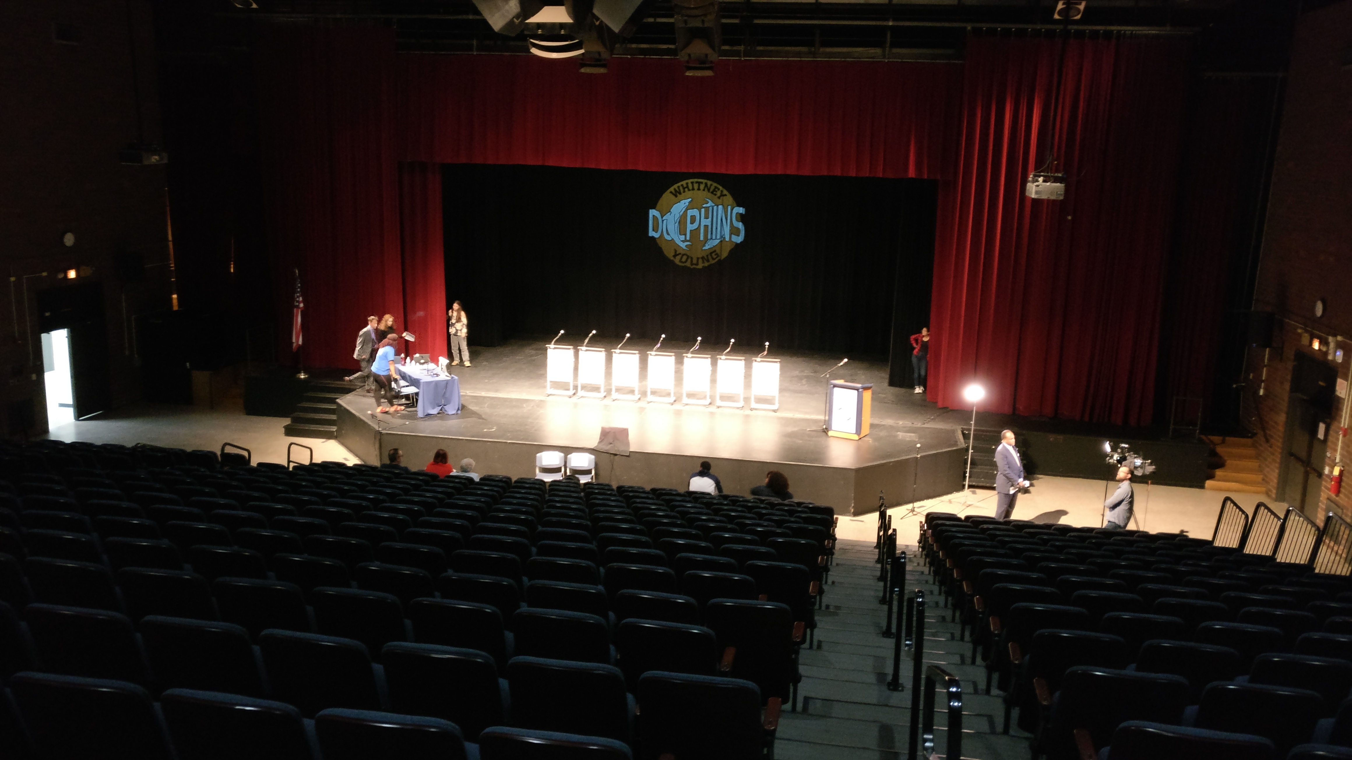 Staging for Gubernatorial Debate 10-03-2017